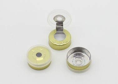 20mm 투명한 황금 알루미늄 작은 유리병 물개, 의약 알루미늄 주름 물개