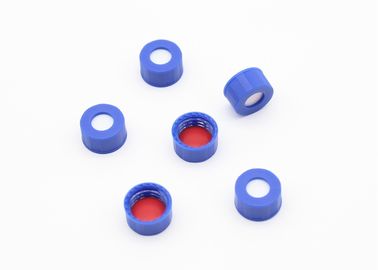 9mm 색층 분석 병을 위한 플라스틱 나사 모자 PP 물자 파란 색깔