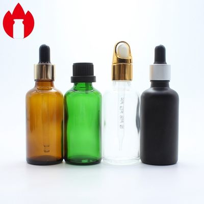 50ml 투명 앰버 블루 그린 에센셜 오일 화장품 유리병 바이알