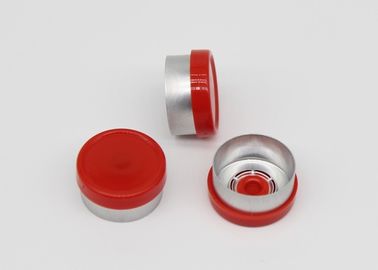 13mm 주입 작은 유리병을 위한 알루미늄 플라스틱 덮개 떨어져 빨간 매끄러운 플랜지 손가락으로 튀김