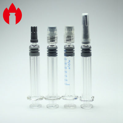 2.25ml 의학과 화장용을 위한 중립 붕규산 유리 주사통 Luer 자물쇠