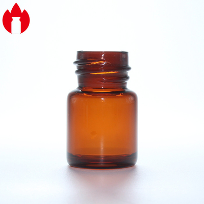 알루미늄 뚜?? 이 있는 5ml 앰버 스크루 목 유리 병
