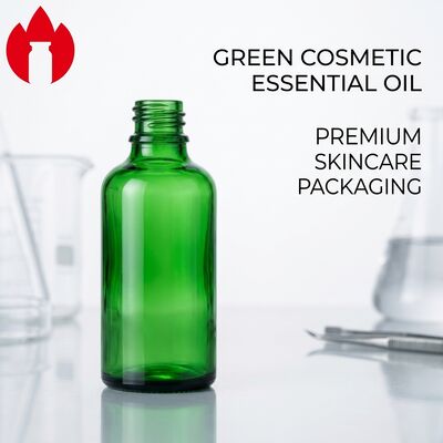 50ml 녹색 화장품 에센셜 오일 유리 병