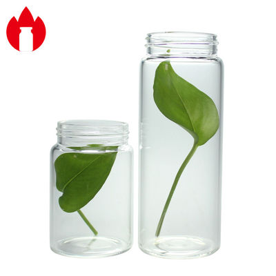 유리 병 50ml-200ml 맞춤형 넓은 입 고 보로 실리케이트 유리 병