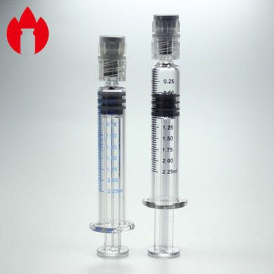 2.25ml 의학과 화장용을 위한 중립 붕규산 유리 주사통 Luer 자물쇠