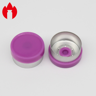 13mm 자주색 매끄러운 플랜지 주입 약제 유리제 작은 유리병 모자