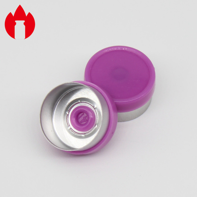 13mm 자주색 매끄러운 플랜지 주입 약제 유리제 작은 유리병 모자