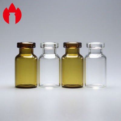 투명한 브라운 유리관 작은 유리병 2ml 수용량 붕규산 유리 물자