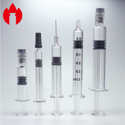 1ml 2.25ml 3ml 5ml 유리 선충전 주사기 투명한 색상 의약품 또는 화장품